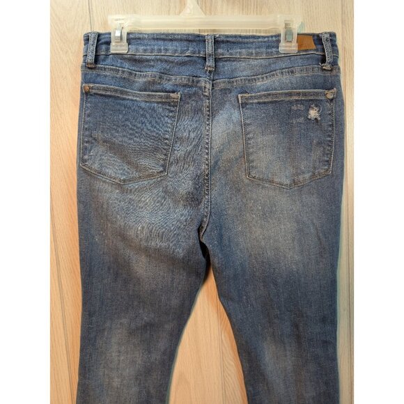 Judy Blue Jeans Womens 13/31 Skinny Fit Medium Wash Slim Casual Distressed Pants - Picture 5 of 11